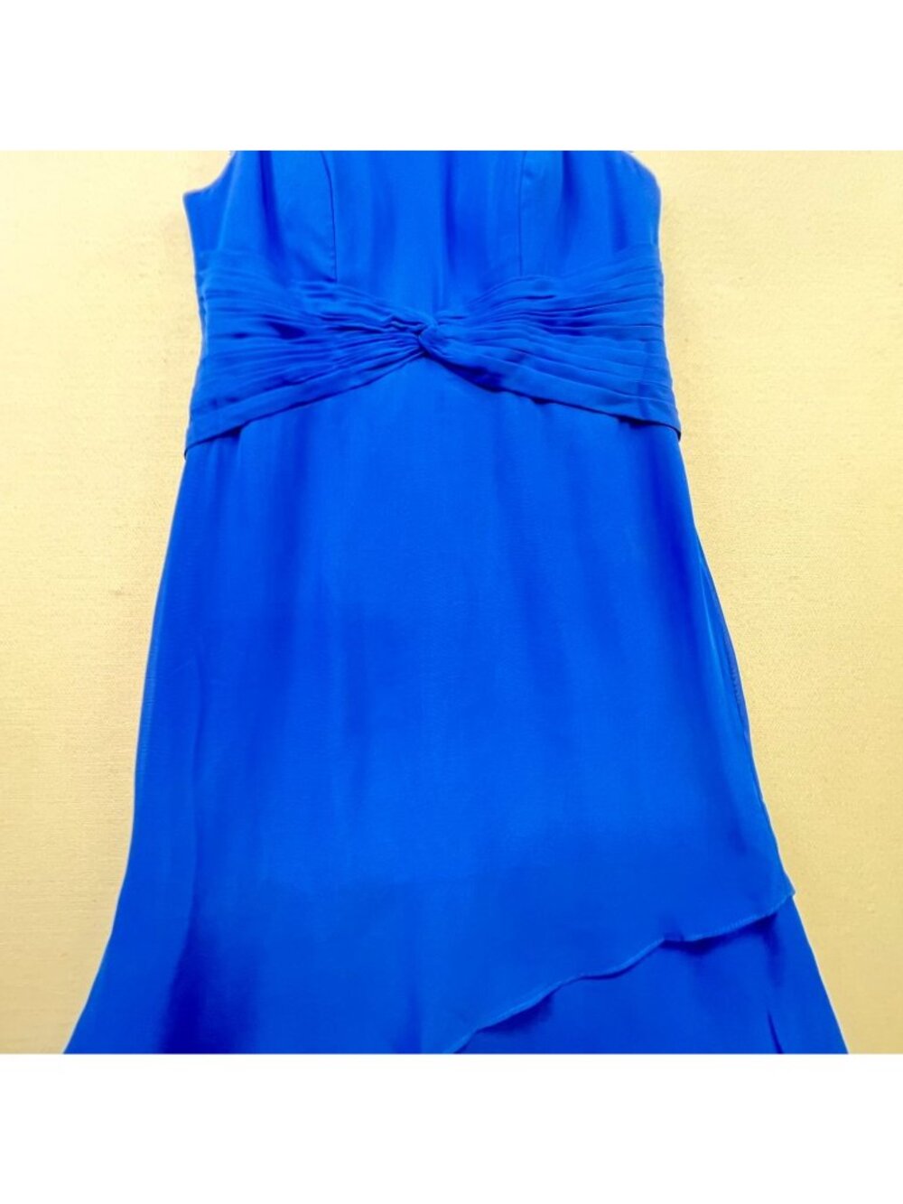 Lavetir Womens Sleeveless Tiered Chiffon Midi Formal Dress Size 12 Royal Blue - Picture 6 of 13